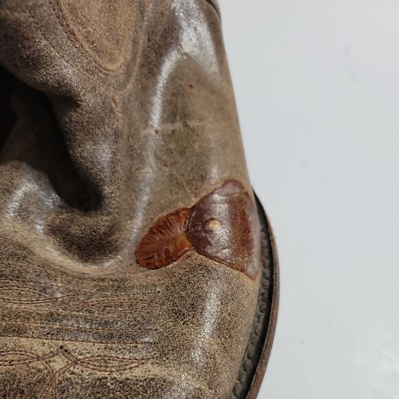 Johnny Ringo Women 8 1/2 B Riding Boot Brown Pink Point Toe Mid Calf Leather - Picture 12 of 15